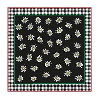 Tiroler sjaal edelweis zwart