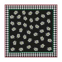 Tiroler sjaal edelweis zwart - thumbnail