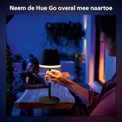Philips Hue Hue White & Col. Amb. Go 8719514404595 Tafellamp met accu LED 6.2 W Zwart Philips Hue Hue White & Col. Amb. Go 8719514404595 Tafellamp met accu LED 6.2 W Zwart