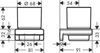 Tandenborstelhouder HansGrohe AddStoris Mat Wit - thumbnail