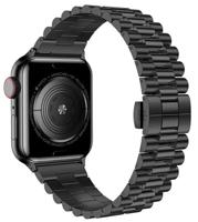 Metalen schakelband - Zwart - Geschikt voor Apple watch 44mm / 45mm / 46mm / 49mm - thumbnail