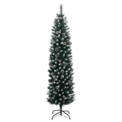 VidaXL Kunstkerstboom smal met 300 led's 210 cm