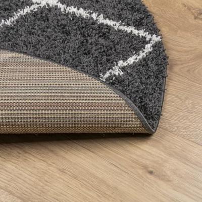 Vloerkleed shaggy hoogpolig modern 280 cm zwart en crme - thumbnail