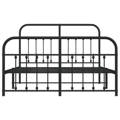 Bedframe met hoofd- en voeteneinde metaal zwart 140x200 cm Bedframe met hoofd- en voeteneinde metaal zwart 140x200 cm