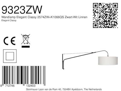 Steinhauer Wand leeslampGramineus met kap - 9323ZW