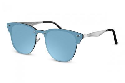 CWI zonnebril heren cat. 3 wayfarer blauw/zilver (CWI1903) CWI zonnebril heren cat. 3 wayfarer blauw/zilver (CWI1903)