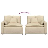 Modulaire bank Armleuning eindmodule met kussens 100 cm - thumbnail