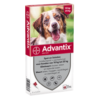 BAYER ADVANTIX SPOT ON 250/1250 10-25 KG - 6 PIP - thumbnail