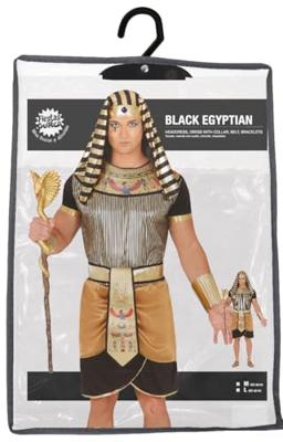 Zwart Gouden Egyptenaar Kostuum Man Mauli