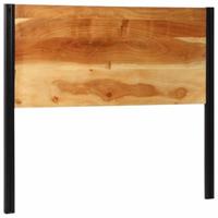 Hoofdeinde 120 cm massief hout acacia en ijzer - thumbnail