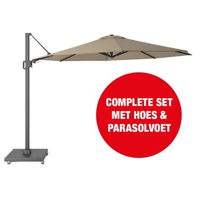 Halifax Zweefparasol Set dia350 cm Taupe Buitengewoon de Boet - Buitengewoon de boet Halifax Zweefparasol Set dia350 cm Taupe Buitengewoon de Boet - Buitengewoon de boet