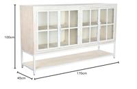Dressoir DKD Home Decor 170 x 45 x 100 cm Metaal Wit Mangohout - thumbnail