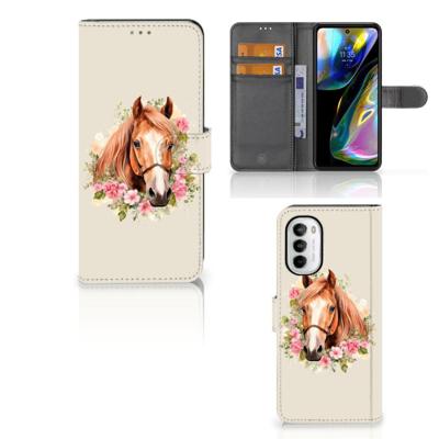 Telefoonhoesje | Met pasjeshouder | voor Motorola Moto G52 | Moto G82 Paard Telefoonhoesje | Met pasjeshouder | voor Motorola Moto G52 | Moto G82 Paard