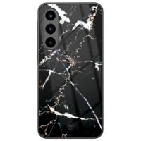 Samsung Galaxy A56 glazen hardcase - Marmer zwart - thumbnail