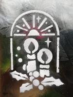 Kerst kunstsneeuw 150ml en sjabloon - thumbnail