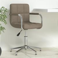 Kantoorstoel draaibaar stof taupe - thumbnail