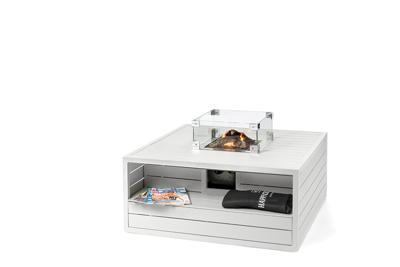 Happy Cocooning: Vuurtafel Aluminium Vierkant - Wit