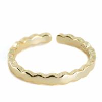 Verstelbare Ring Ribbels Koper Goudkleurig - thumbnail