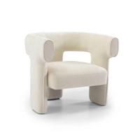 Bronx71 Scandinavische fauteuil Bibi chenille off white - thumbnail