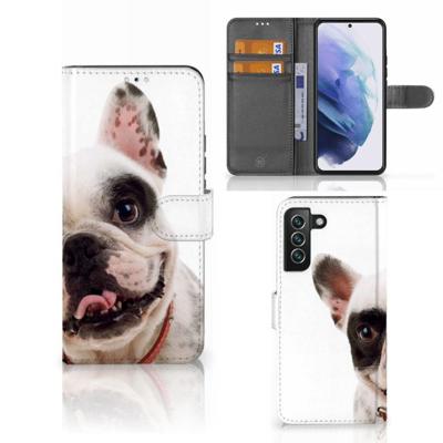 Samsung Galaxy S22 Plus | Telefoonhoesje | Met pasjeshouder | Franse Bulldog