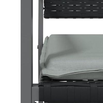 9-delige Tuinset met kussens poly rattan en staal