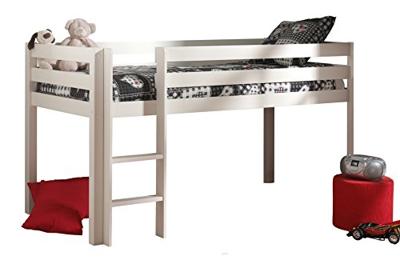 Vipack halfhoogslaper Pino met bureau en ladekast - wit - 114x105,4x209,4 cm - Leen Bakker