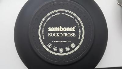 Sambonet Koekenpan Rock &apos;n&apos; Rose - Zwart - ø 24 cm - standaard anti-aanbaklaag