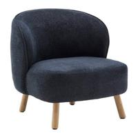 Kave Home Fauteuil 'Ulit' Chenille, kleur Blauw - thumbnail