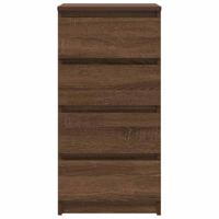 Dressoir 37,5x35x76 cm bewerkt hout bruin eikenkleurig - thumbnail