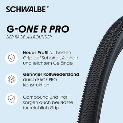 SCHWALBE G-one r pro - tlr - addix race - super race - v-guard - 700x45c - black