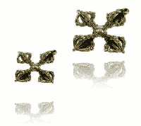 Dubbele Dorje hanger Messing - thumbnail