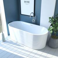 Ligbad Vrijstaand BWS 170x80x59 cm Inclusief Overloop Wit - thumbnail