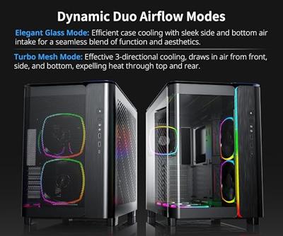Montech KING 95 PRO Midi-Tower Tempered Glass ARGB Zwart Montech KING 95 PRO Midi-Tower Tempered Glass ARGB Zwart