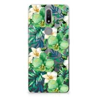 Nokia 2.4 | TPU Case | Orchidee Groen - thumbnail