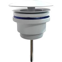 Wiesbaden Caral Glans Witte Open Afvoerplug 5/4 inch - thumbnail