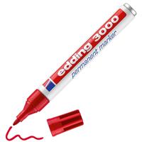 Edding Permanentmarker 4-3000-1-1002 Permanent marker Rood Watervast: Ja - thumbnail