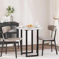 Tafelblad Hoogglans wit 70 x 70 x 1.5 cm Bewerkt hout - thumbnail