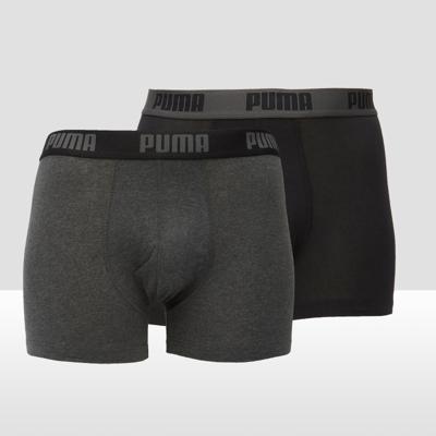 Boxer Puma Basic Zwart/Gris (2 uds) - Maat: XL