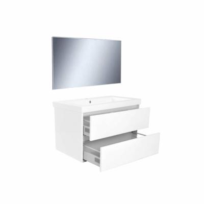 Badkamermeubelset Sanilux Trendline 100x47x50 cm 1 Kraangat Hoogglans Wit Badkamermeubelset Sanilux Trendline 100x47x50 cm 1 Kraangat Hoogglans Wit