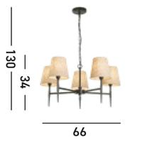 Searchlight 8-lichts hanglampGothic zwart - 30690-8BK - thumbnail