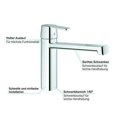 Grohe QuickFix Get middelhoge keukenmengkraan chroom - thumbnail