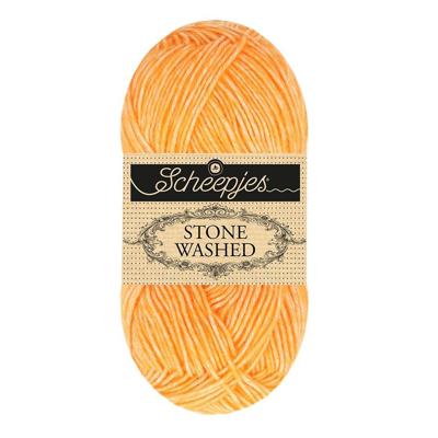 Scheepjes Stone Washed - 842 Orange Calcite - Haakgaren / Breigaren