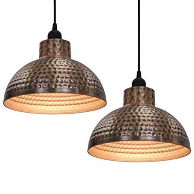 VidaXL Plafondlampen halve bolvorm koperkleurig 2 st