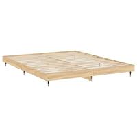 Bedframe zonder matras hout sonoma eikenkleurig 140x200 cm - thumbnail