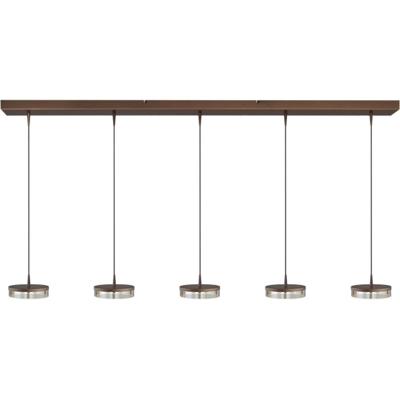 Masterlight 5-lichts hanglampImperia 160cm cacao bruin - 2041-15-15-02-160-5