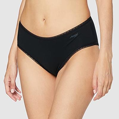 Onderbroeken dames 2-pack Basic Midi GO organische slip - XS - Zwart | Dames slip - Onderbroek - Ondergoed - XS - Onderbroek - Ondergoed - XS -