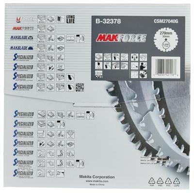 Makita Accessoires Cirkelzaagblad | Hout | 270X30X2,6 40T 20G - B-32378 Makita Accessoires Cirkelzaagblad | Hout | 270X30X2,6 40T 20G - B-32378