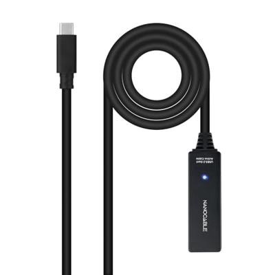 NANOCABLE 10.01.1311 verlengkabel USB 3.2 met versterker type C/M-C/H, 5 m, zwart