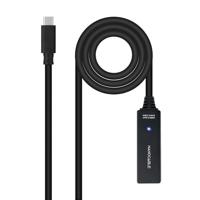 NANOCABLE 10.01.1311 verlengkabel USB 3.2 met versterker type C/M-C/H, 5 m, zwart - thumbnail