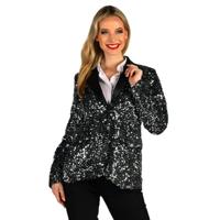 Showstar paillettenjas zilver dame - thumbnail